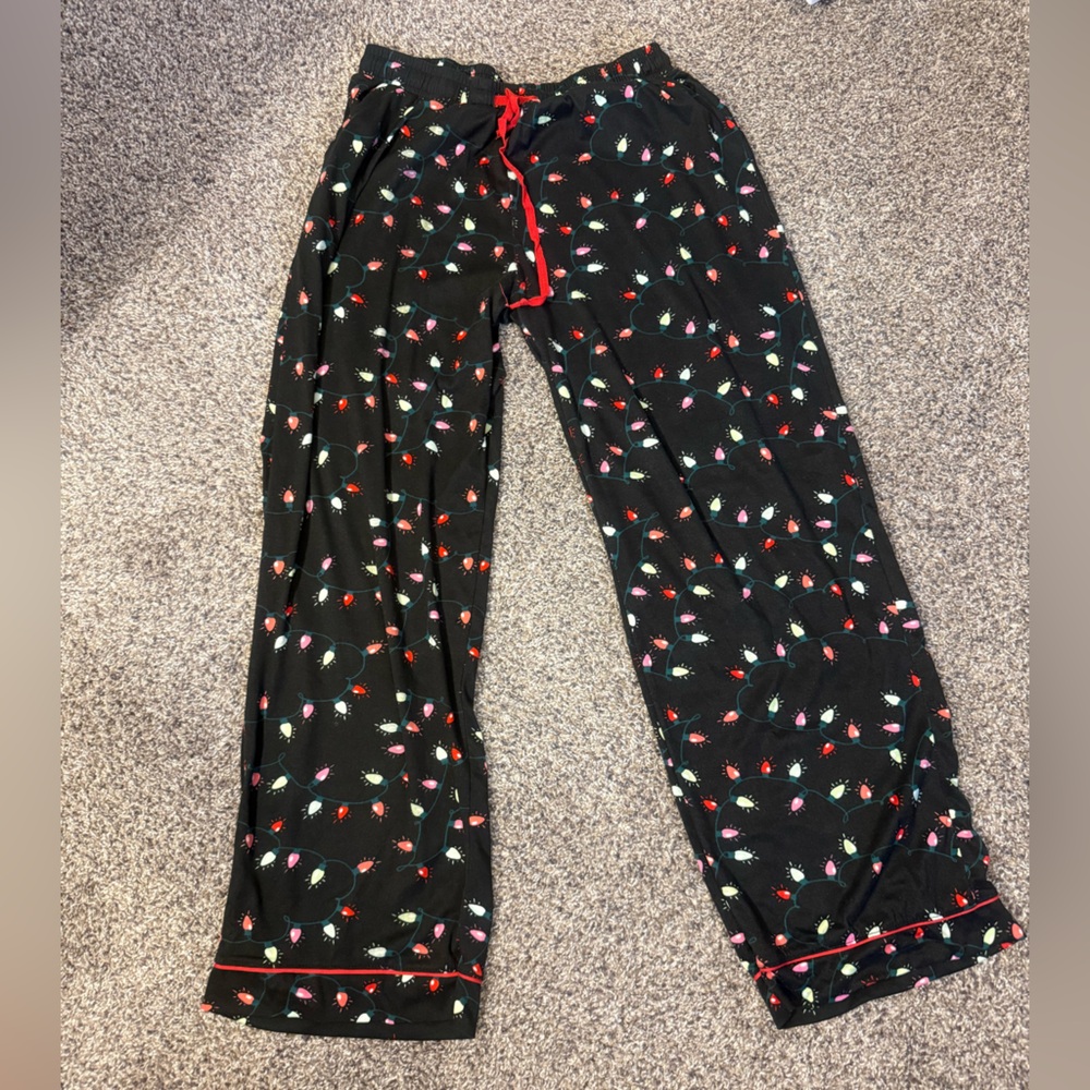 Hello Mello Lounge Pants- Holiday Lights Size L/XL